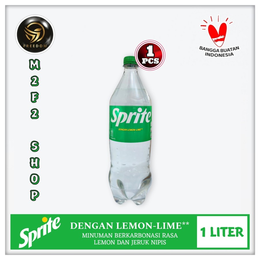 Sprite Original MInuman Bersoda Botol Plastik Pet 1000 Ml 1 Liter