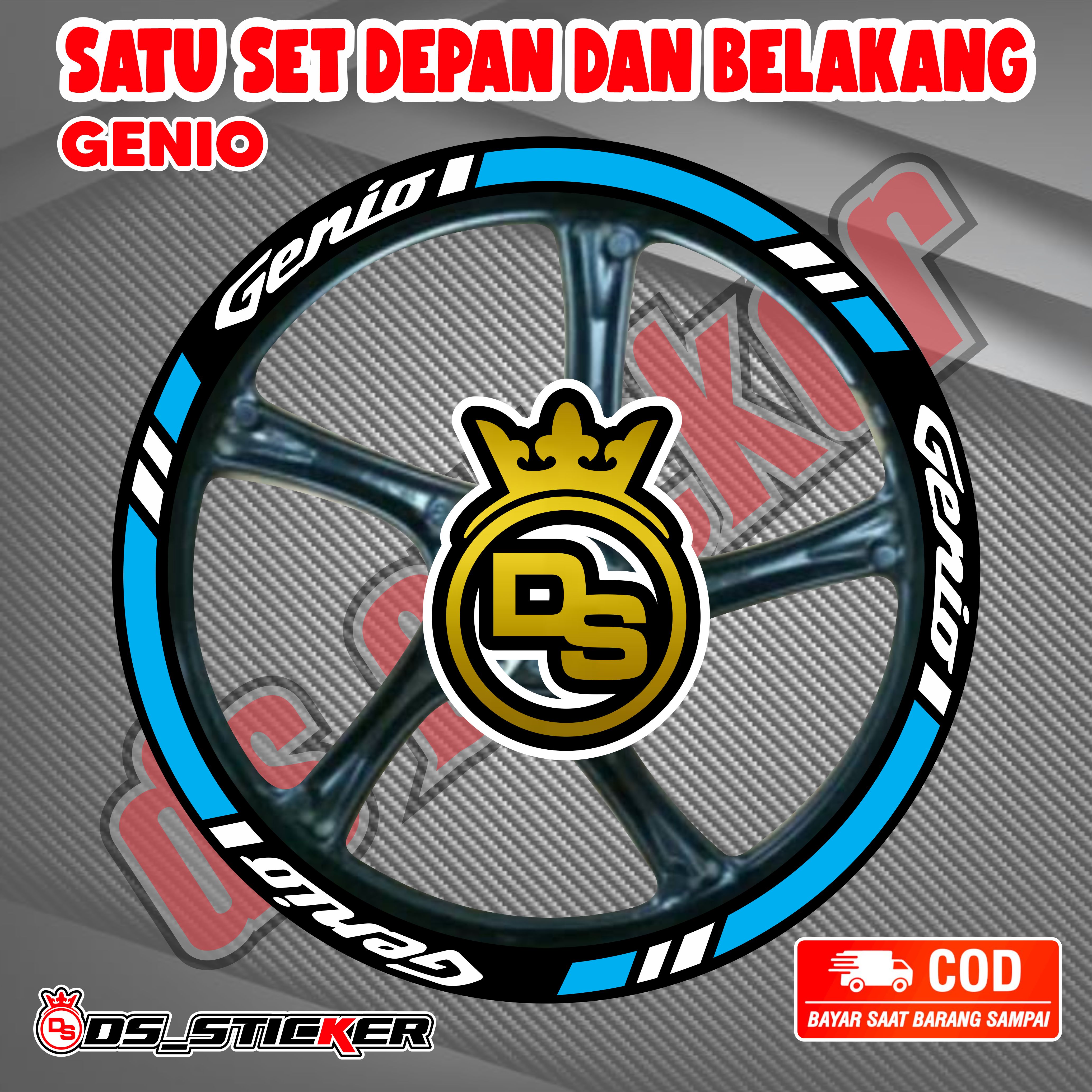 Cutting Sticker Stiker Velg Genio Stiker Lis Velek Genio Ring Stiker