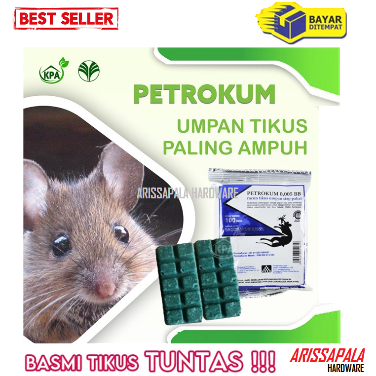 Racun Tikus Petrokum Insektisida Obat Pembasmi Hama Tikus Mati Kering