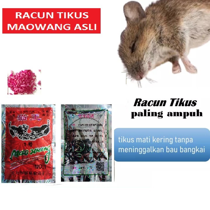 Racun Tikus Mao Wang Beras Merah Di Jamin Ampuh Maowang Racun Tikus