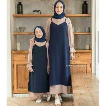 Rosalin Gamis Couple Mom And Kids - Baju Muslim Ibu dan Anak - Pakaian Muslimah