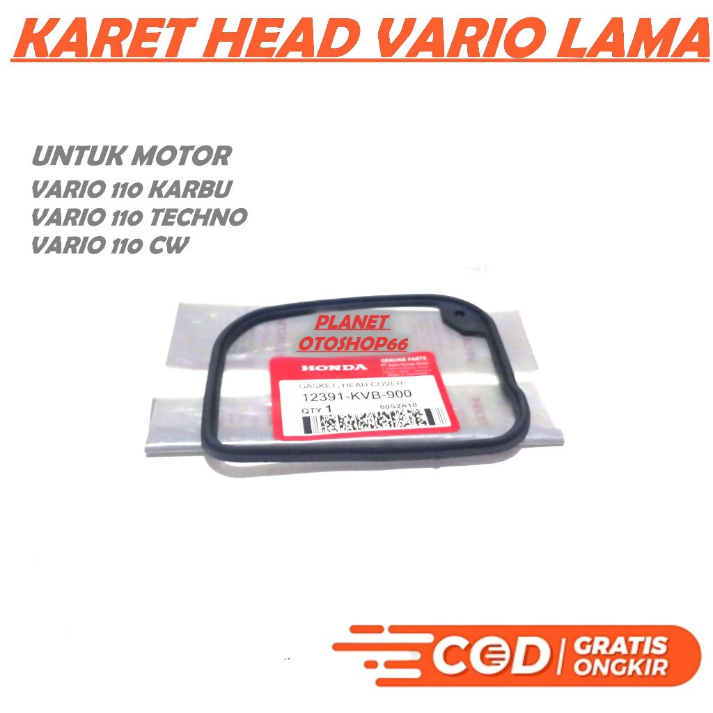 GASKET VARIO 110 KARET HEAD CYLINDER VARIO 110 GASKET HEAD COVER