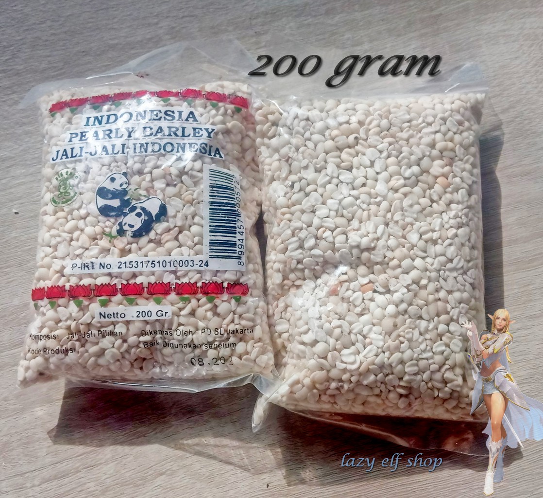 Jali Jali Lokal 200gr Aceh Organik Natural Pearl Barley Biji Jalijali