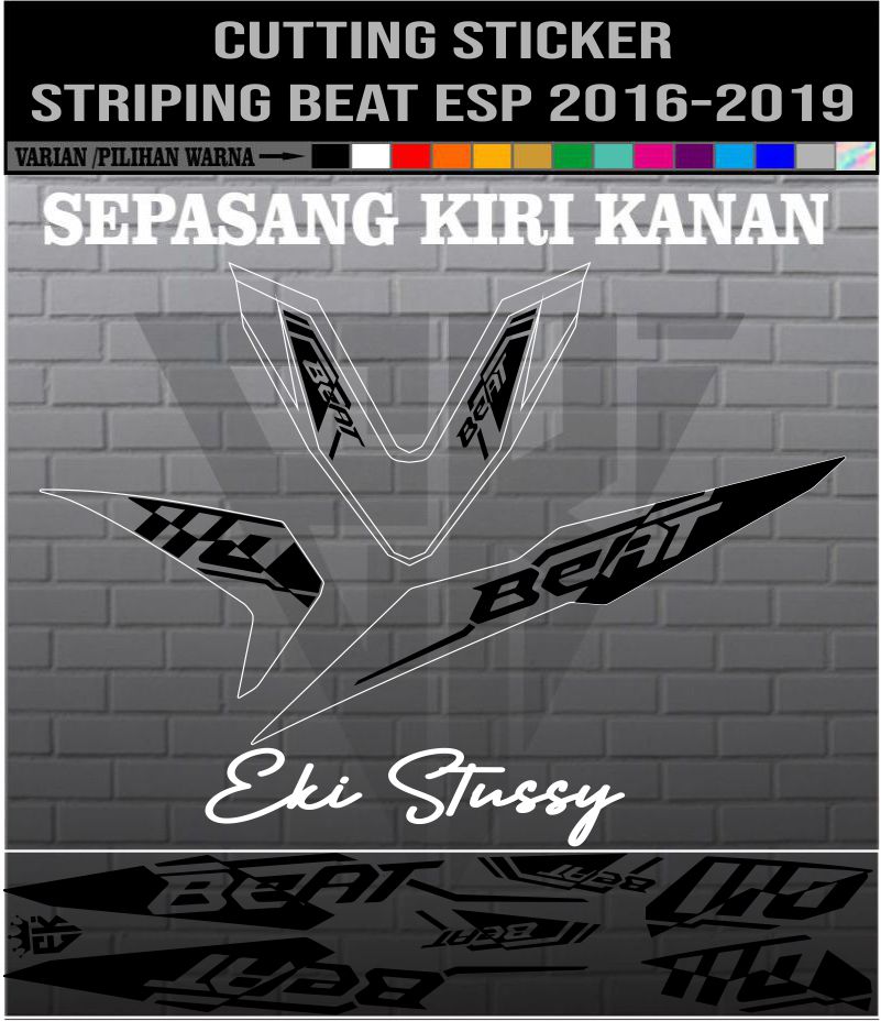 Cutting Sticker Striping Beat Esp Variasi Sticker Striping