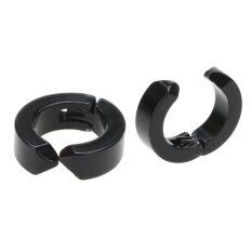 1Pair Men Titanium Steel Ear Clips No Ear Holes(Black) - intl