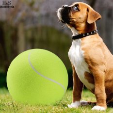 24 Cm Big Giant Tanda Tangan Bola Tenis Inflatable PET Tennis Ball Pelempar Chucker Launcher Play Toys-Intl