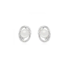 85590Qs Columbus Couple Austria Pearl Earring White - intl