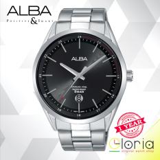 ALBA Jam Tanga Pria AS9D33X1 Quartz Movement Stainless Steel Strap - Black