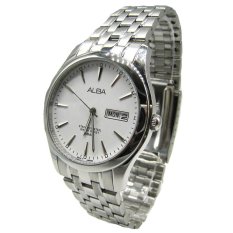 Alba - Jam Tangan Pria - Silver-Putih - Stainless Steel - AXND53X1