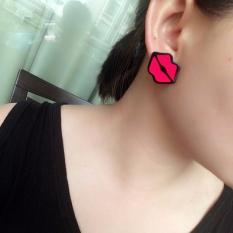 ALTIN - ANTING KOREA TUSUK LUCU MOTIF PATCH KARTUN duck / lips