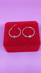 ANTING GIBSY UKIR PERAK 925 LAPIS EMAS PUTIH / PERHIASAN SILVER / ANTING WANITA IMPORT / PERAK ASLI