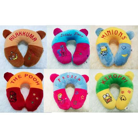 Bantal Leher Karakter Kartun Kualitas SNI Travel Pillow Neck Pillow