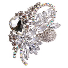 BolehDeals Elegant Diamante Flower Brooch Pins Party Jewelry Bridal
Bouquet DIY-White