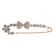 BolehDeals Vintage Alloy Brooch DIY Crystal Pin Badge Gift for
Wedding Bride Bowknot