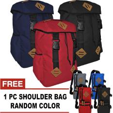 BUNDLE - 1 Enigmatic Laptop Backpack Up To 14 Inchi + FREE 1 Titan Shoulder Bag Random / Tas Ransel / Tas Laptop / Tas Pria / Tas Wanita / Tas Sekolah / Tas Punggung