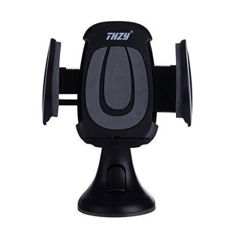 Mobil Dudukan, Thzy Hitam 360 Gelar Rotasi Universal Dasbor Kaca Depan Mobil Dudukan Cradle Penahan untuk iPhone 6, 6 Plus, S, 5C, 5, S, 4; Samsung Galaksi Note 4, 3, 2, S5, S4, S3, Galaksi Mega, Htc Satu, 2-Internasional 5