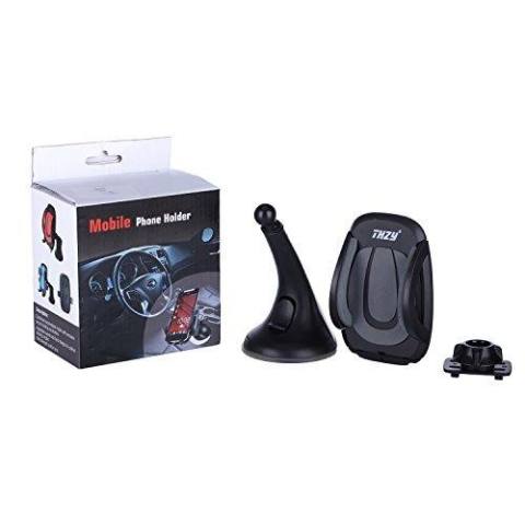 Mobil Dudukan, Thzy Hitam 360 Gelar Rotasi Universal Dasbor Kaca Depan Mobil Dudukan Cradle Penahan untuk iPhone 6, 6 Plus, S, 5C, 5, S, 4; Samsung Galaksi Note 4, 3, 2, S5, S4, S3, Galaksi Mega, Htc Satu, 2-Internasional 6