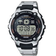 Casio AE-2000WD-1AVDF Jam Tangan Pria - Silver / Hitam - Stainless Band