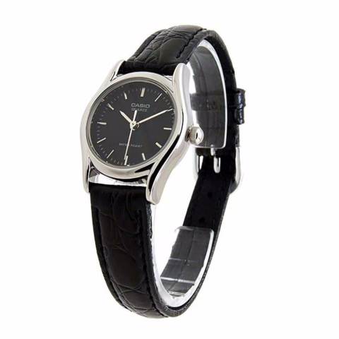Harga Jual Casio Analog Jam Tangan Wanita Hitamt Strap Kulit Ltp 1094e 1a Harga
