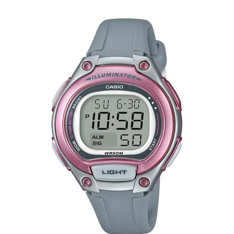Casio Sport LW-203-8AVDF - Jam Tangan Wanita - Grey Pink - Strap Resin - LM