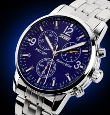 SKMEI Jam Tangan Pria Casual Stainless Strap Water Resistant 30M 9070 - Blue