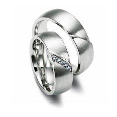 Cincin Pasangan Perkawinan USA Diamond - Model 801 - Silver