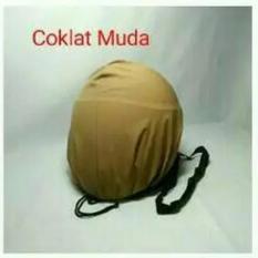 COVER HELM ANTI AIR - Raincoat - Jas Hujan Helm Tas Helm Sarung Helm - Coklat Muda