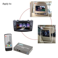Dvb-t Mini Berbagai Channel Mobile Car Kotak TV Digital Analog Penala TV Kecepatan Tinggi 240 Km/h Kuat Alat Penerima Sinyal dengan 2 Antena -Intl