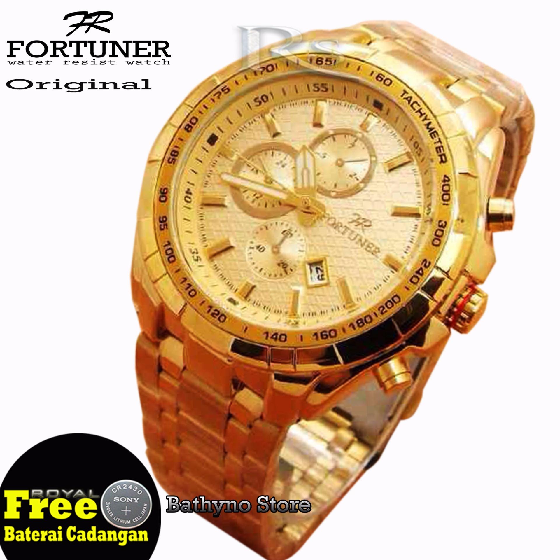 Fortuner Jam Tangan Pria - Strap Stainless Steel - FT-5503-BTH