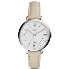 Fossil Jacqueline White Dial Ladies Leather Watch ES3793