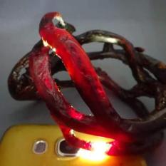 Gelang Akar Bahar Merah Asli Tembus Cahaya