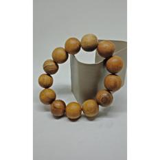 Robagin Gelang Kayu gaharu 15 mm aksesoris Pria wanita Gkx75