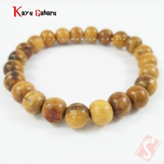 Gelang kayu gaharu asli kalimantan diameter 8 mm GTB-005