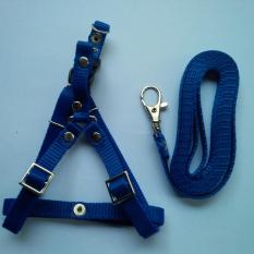 Harness Y uk S + Leash Biru Tua untuk Kucing, Kelinci, Musang, Puppy Small breed