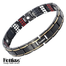 Hottime 109 Pcs Bio Elemen Energi Batu 3500 Gauss Magnetic Terapi Germanium Gelang 4 IN 1 MEN's Fashion Kesehatan Perhiasan 10155