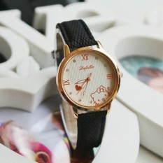 Jam Tangan Laris Murah Wanita Hello Kitty / Jtr 1103 Hitam