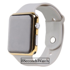 Jam Tangan LED - Jam Tangan Pria dan Wanita - Strap Karet - Apple_Grey (Steel)