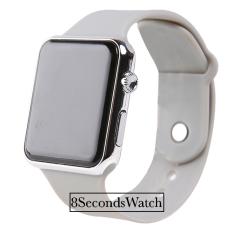 Jam Tangan LED - Jam Tangan Pria dan Wanita - Strap Karet - Apple_Grey (Steel)
