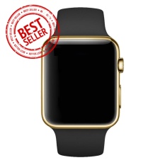 Jam Tangan LED - Jam Tangan Pria dan Wanita - Strap Karet - Hitam Emas - Apple_Black_Gold