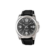 Jam Tangan Pria Casio 1314 Tali Kulit Hitam Original