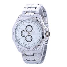Jam Tangan Stainless Pria Orlando Tachymeter Fashion Man Watch Elegant -White-