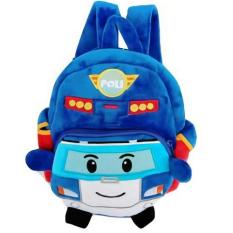 JCF Tas Fashion Anak Ransel Boneka TK Kaki Tangan Bahan Lembut Yelvo Import Poli Car Robocar Large