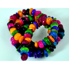 Jo. Dalam CHIC LADY Girls Multicolor Sea Shell Bentuk Longgar Tidak Beraturan Beads Kalung Gelang 5-8mm Perhiasan Jual (multicolor)