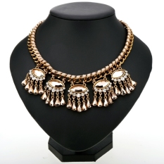 Jo. Di Lady Charm Wanita Alloy Chain Necklace Pendant (Emas)-Intl