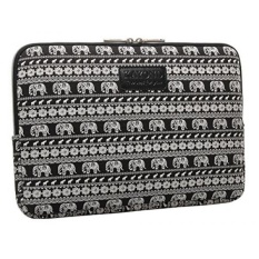 KAYOND Black Elephant Patterns Canvas Fabric 14 Inch Laptop /Sleeve Case Dell / Hp /Lenovo/sony/ Toshiba / Ausa / Acer /Samsung /Haier Ultrabook Bag Cover