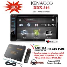 Kenwood DDX-316 Head Unit Double Din Tape Mobil & ASUKA HR-600 TV Tuner Digital