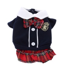 Lovely Bowtie Modis Gaya Kampus PET PUPPY Anjing ClothesJumpsuit Baju Pasangan For Musim Semi Musim Gugur Wanita S-Intl