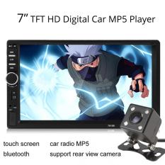 Mobil 7018B 2 DIN 7 Inci Di Dasbor Bluetooth Audio Mobil Stereo Audio Layar Sentuh MP3 MP5 Pemain