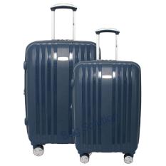 Navy Club Tas Koper Set Koper Hardcase Fiber PP - 4 Roda Putar Resleting Anti Tusuk - Kunci TSA - 3866 Size 20+24 - Inch Biru Tua