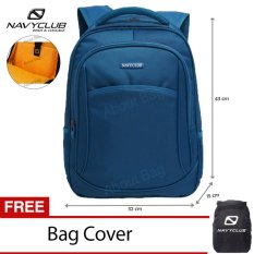 Navy Club Tas Ransel Laptop Tahan Air 8292 Backpack Up to 15 inch Bonus Bag Cover - Biru